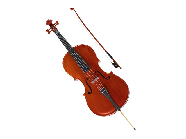 Rotbraunes Violoncello auf weißem Hintergrund